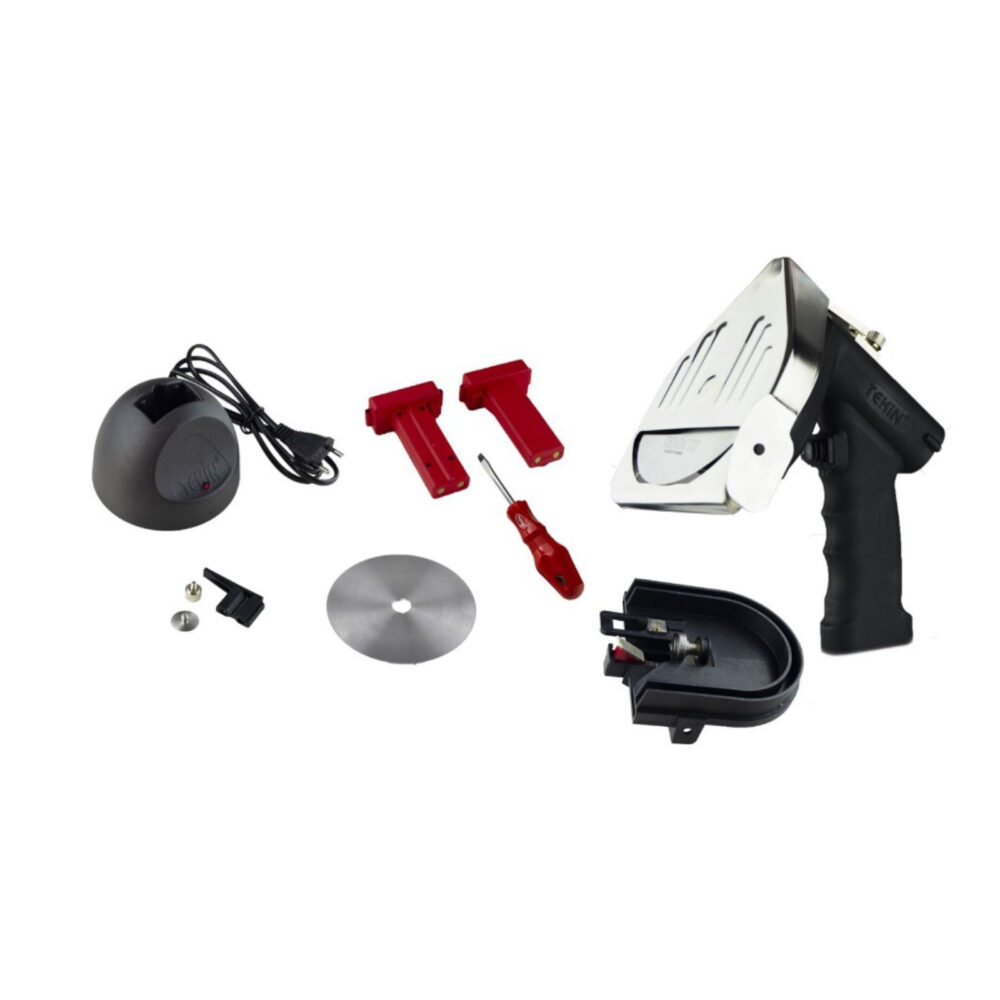 T – 3 Rotary Kebab Slicer Machine Set Battery Rechargeable & Sharpening and Stainless Cover